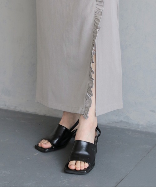 &g'aime(アンジェム)の「【&g'aime 】ラッフルラインスカート Ruffle Line Skirt(スカート・レディース・ブラック/グレー・FREE)」の19枚目の写真