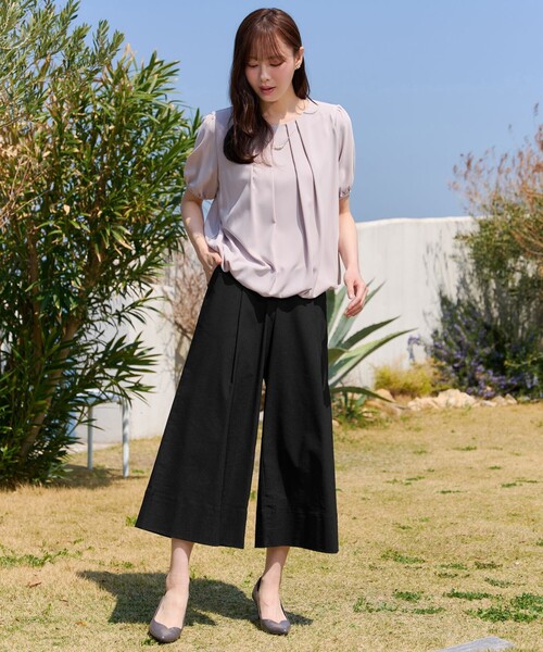 Tiaclasse(ティアクラッセ)の「ストレッチタックワイドパンツ(その他パンツ・レディース・ベージュ/グレー/ブラック・XXL/XL)」の12枚目の写真