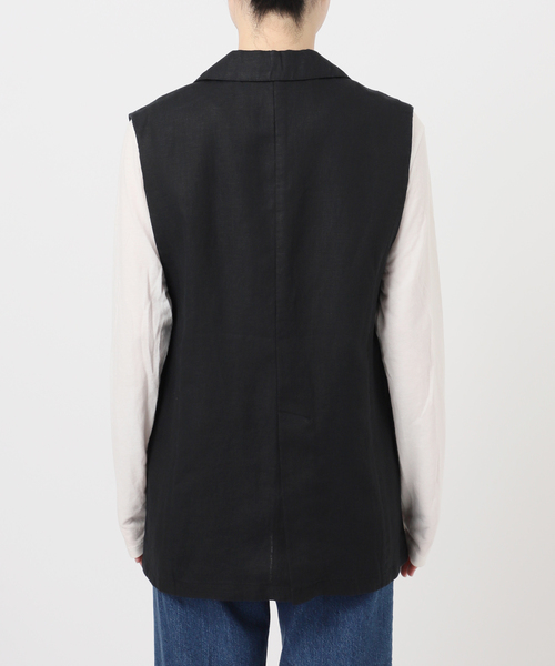 B.C STOCK（ベーセーストック）の「《追加》手洗い可 / フレンチリネンジレ（ベスト・レディース・ベージュ/ブラック/ブラウン・FREE）」の11枚目の写真