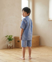 box408 | 甚平 キッズ 男の子 上下セット 日本製生地 綿100% 子供(浴衣)