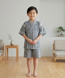 box408（ボックスヨンマルハチ）の「甚平 キッズ 男の子 上下セット 日本製生地 綿100% 子供（浴衣）」