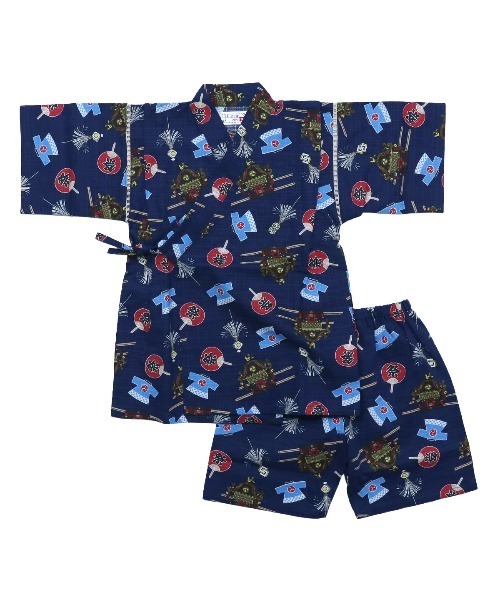 box408(ボックスヨンマルハチ)の「甚平 キッズ 男の子 上下セット 日本製生地 綿100% 子供(浴衣・キッズ・A/B/G/I/H/J/C/D/E/F/K/L/S/P/T/R/M/O/N/Q・100cm/110cm/120cm/130cm)」の17枚目の写真