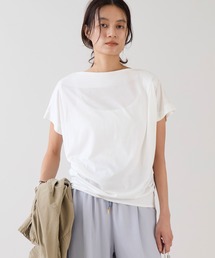 marmors（マルモア）の「【marmors】アシメントリータックTシャツ（Tシャツ/カットソー）」
