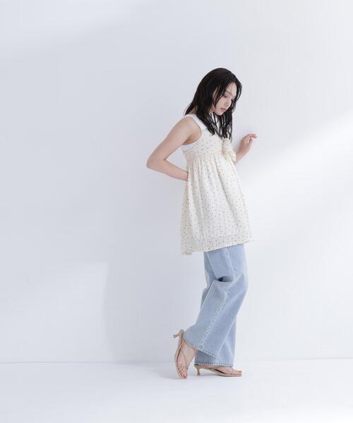 NATURAL BEAUTY BASIC(ナチュラルビューティーベーシック)の「ドットキャミチュニック(キャミソール・レディース・ホワイト系その他/ブラック系その他2・フリ-)」の7枚目の写真