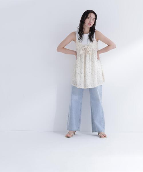 NATURAL BEAUTY BASIC(ナチュラルビューティーベーシック)の「ドットキャミチュニック(キャミソール・レディース・ホワイト系その他/ブラック系その他2・フリ-)」の9枚目の写真