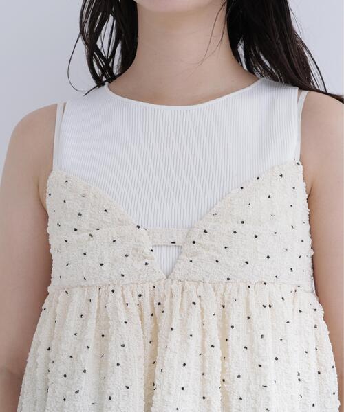 NATURAL BEAUTY BASIC(ナチュラルビューティーベーシック)の「ドットキャミチュニック(キャミソール・レディース・ホワイト系その他/ブラック系その他2・フリ-)」の15枚目の写真