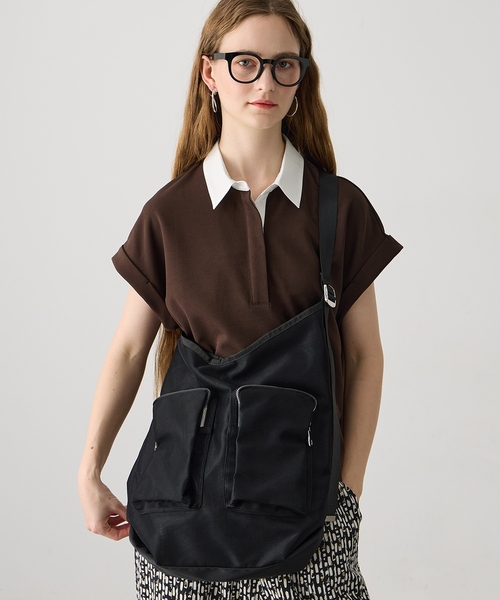 LE SOUK HOLIDAY(ルスークホリデー)の「【CASSELINI】メッシュテープトートバッグ【A4・ノートパソコン・タブレット収納可能】(トートバッグ・レディース・ブラウン/ブラック・フリー)」の5枚目の写真