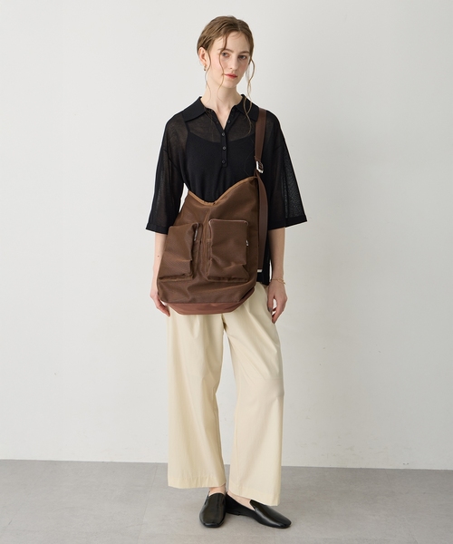 LE SOUK HOLIDAY(ルスークホリデー)の「【CASSELINI】メッシュテープトートバッグ【A4・ノートパソコン・タブレット収納可能】(トートバッグ・レディース・ブラウン/ブラック・フリー)」の9枚目の写真