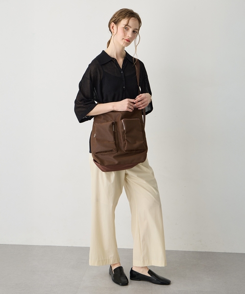 LE SOUK HOLIDAY(ルスークホリデー)の「【CASSELINI】メッシュテープトートバッグ【A4・ノートパソコン・タブレット収納可能】(トートバッグ・レディース・ブラウン/ブラック・フリー)」の11枚目の写真