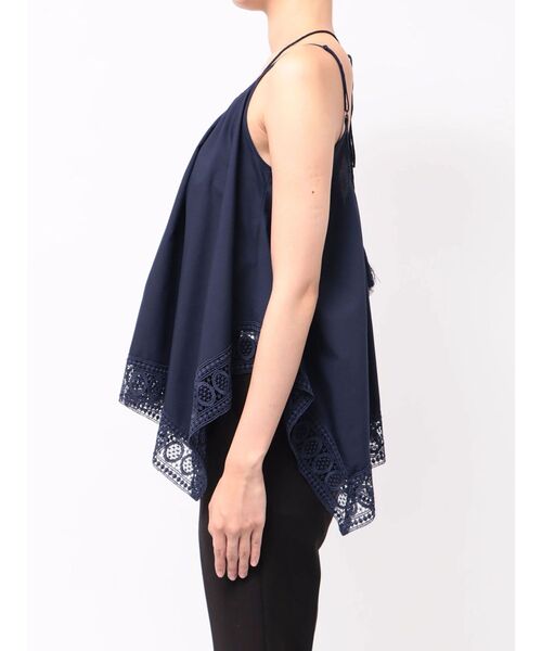 LAGUNAMOON(ラグナムーン)の「レースヘムチュニック 【夏服】 【レイヤードトップス】(キャミソール・レディース・ネイビー/オレンジ/ホワイト・FREE)」の13枚目の写真