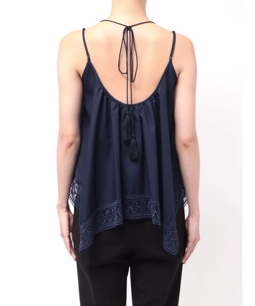 LAGUNAMOON(ラグナムーン)の「レースヘムチュニック 【夏服】 【レイヤードトップス】(キャミソール・レディース・ネイビー/オレンジ/ホワイト・FREE)」の14枚目の写真