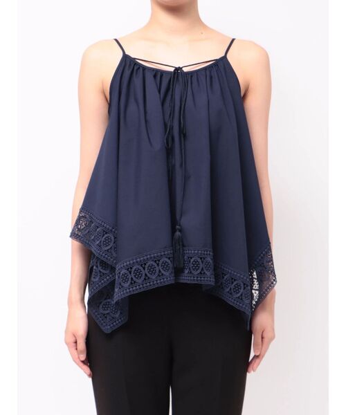 LAGUNAMOON(ラグナムーン)の「レースヘムチュニック 【夏服】 【レイヤードトップス】(キャミソール・レディース・ネイビー/オレンジ/ホワイト・FREE)」の18枚目の写真