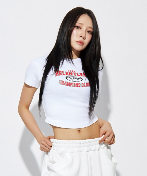 BATTRACT(バトラクト)の「ウィメンズリレンタリスクロップラウンドTシャツ_ホワイト(Tシャツ/カットソー・レディース・ホワイト・1)」の1枚目の写真