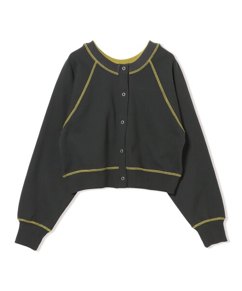 BEAMS HEART(ビームスハート)の「配色 ステッチ スウェット カーディガン(カーディガン/ボレロ・レディース・チャコールグレー/レッド/グレー・FREE)」の14枚目の写真
