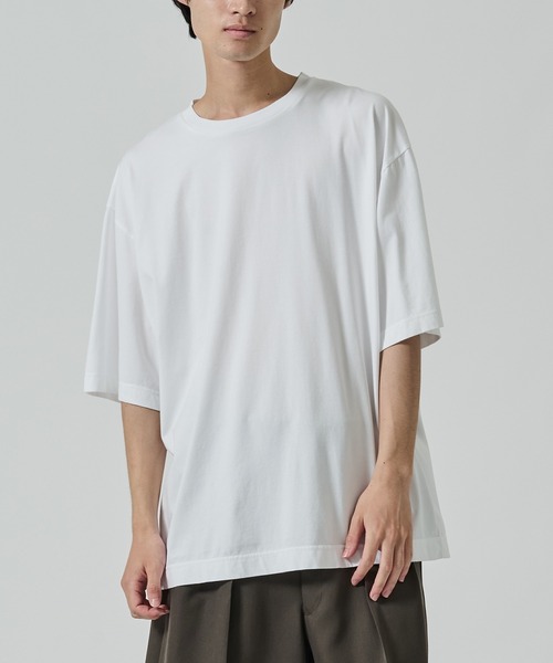 KANEMASA PHIL.(カネマサフィル)の「【KANEMASA PHIL.】36G Low Twist Garment Dye S/S Tee(Tシャツ/カットソー・メンズ・ネイビー/ホワイト/カーキ・XL/M)」の1枚目の写真
