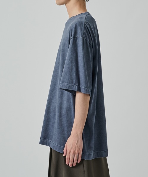 KANEMASA PHIL.(カネマサフィル)の「【KANEMASA PHIL.】36G Low Twist Garment Dye S/S Tee(Tシャツ/カットソー・メンズ・ネイビー/ホワイト/カーキ・XL/M)」の13枚目の写真