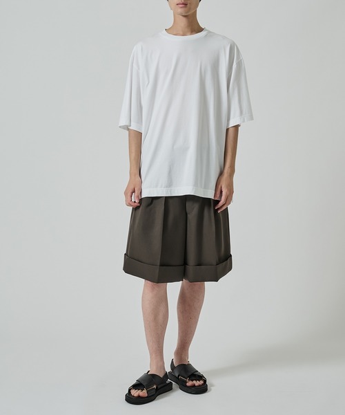 KANEMASA PHIL.(カネマサフィル)の「【KANEMASA PHIL.】36G Low Twist Garment Dye S/S Tee(Tシャツ/カットソー・メンズ・ネイビー/ホワイト/カーキ・XL/M)」の4枚目の写真