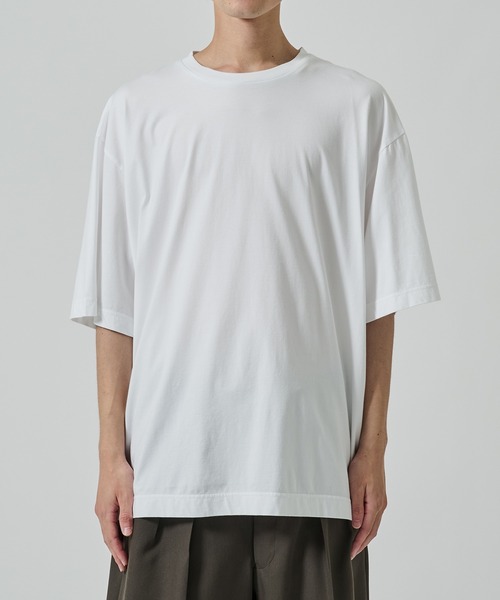 KANEMASA PHIL.(カネマサフィル)の「【KANEMASA PHIL.】36G Low Twist Garment Dye S/S Tee(Tシャツ/カットソー・メンズ・ネイビー/ホワイト/カーキ・XL/M)」の5枚目の写真