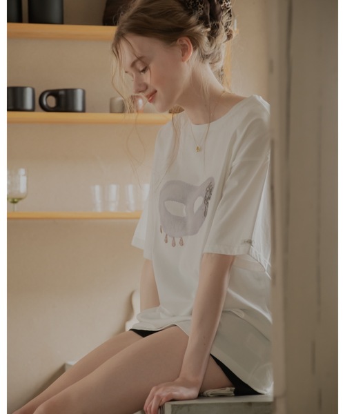 JUMELLE（ジュメロ）の「マスカレードＴ（Tシャツ/カットソー・レディース・ピンク/ホワイト・FREE）」の20枚目の写真