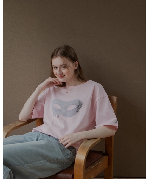 JUMELLE（ジュメロ）の「マスカレードＴ（Tシャツ/カットソー・レディース・ピンク/ホワイト・FREE）」の14枚目の写真