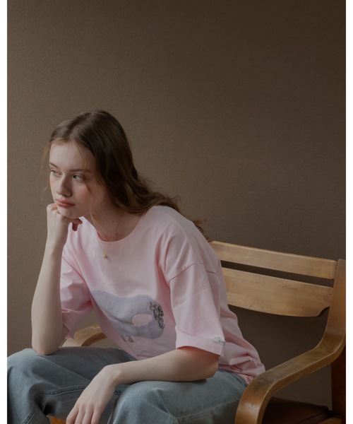 JUMELLE（ジュメロ）の「マスカレードＴ（Tシャツ/カットソー・レディース・ピンク/ホワイト・FREE）」の15枚目の写真
