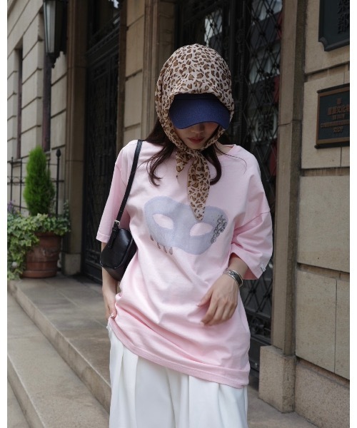 JUMELLE（ジュメロ）の「マスカレードＴ（Tシャツ/カットソー・レディース・ピンク/ホワイト・FREE）」の17枚目の写真