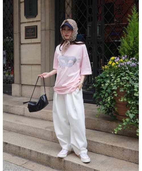 JUMELLE（ジュメロ）の「マスカレードＴ（Tシャツ/カットソー・レディース・ピンク/ホワイト・FREE）」の8枚目の写真
