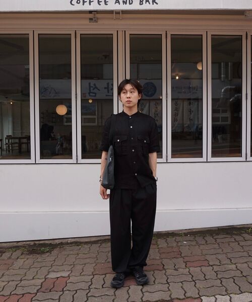 NOIRER(ノイア)の「クリンクルマルチポケットハーフシャツ(ブラック)(シャツ/ブラウス・メンズ・その他・48/50/52)」の12枚目の写真