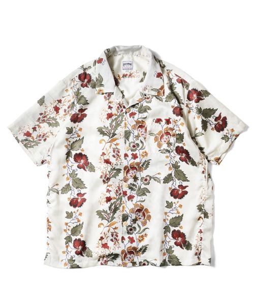 HOUSTON（ヒューストン）の「HOUSTON アロハシャツ コットン(BOTANICAL)（シャツ/ブラウス・メンズ・ブラック/ナチュラル/グリーン・MEDIUM/X-LARGE/XX-LARGE/SMALL/LARGE）」の2枚目の写真