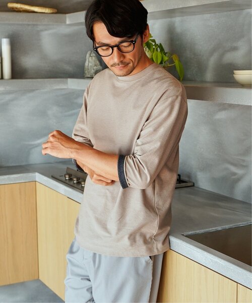 ikka(イッカ)の「ドライ梨地七分袖Tシャツ(Tシャツ/カットソー・メンズ・ベージュ/ブラック/ネイビー・M/XL/L/S)」の15枚目の写真