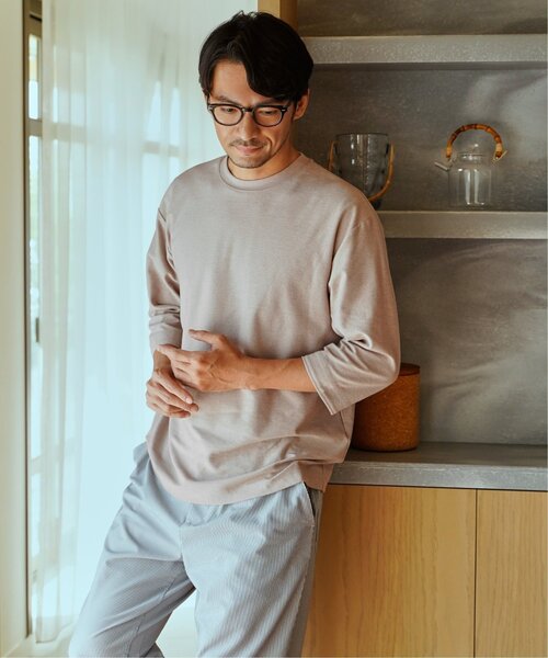 ikka(イッカ)の「ドライ梨地七分袖Tシャツ(Tシャツ/カットソー・メンズ・ベージュ/ブラック/ネイビー・M/XL/L/S)」の19枚目の写真