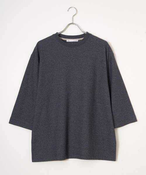 ikka(イッカ)の「ドライ梨地七分袖Tシャツ(Tシャツ/カットソー・メンズ・ベージュ/ブラック/ネイビー・M/XL/L/S)」の3枚目の写真