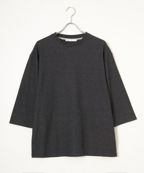 ikka(イッカ)の「ドライ梨地七分袖Tシャツ(Tシャツ/カットソー・メンズ・ベージュ/ブラック/ネイビー・M/XL/L/S)」の2枚目の写真