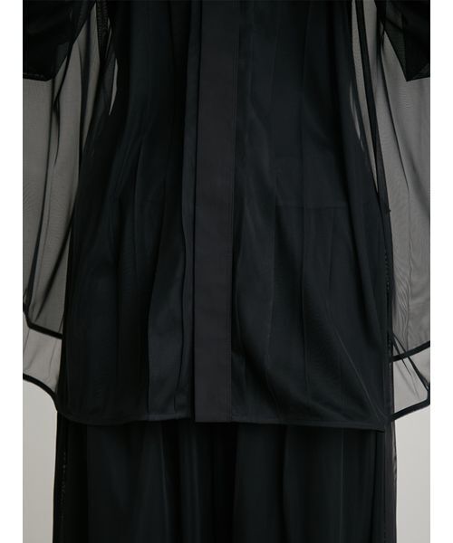 MIESROHE(ミースロエ)の「【セットアップ対応】レイヤードチュールブラウス(シャツ/ブラウス・レディース・ブラック/クリーム・F)」の11枚目の写真