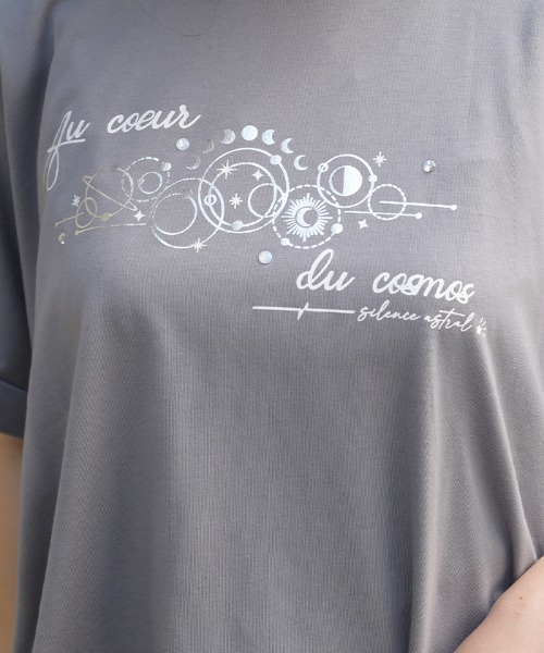 axes femme(アクシーズファム)の「接触冷感エトワールTシャツ(Tシャツ/カットソー・レディース・ホワイト/ラベンダー/サックスブルー/チャコール/ワイン・FREE)」の6枚目の写真