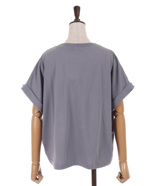 axes femme(アクシーズファム)の「接触冷感エトワールTシャツ(Tシャツ/カットソー・レディース・ホワイト/ラベンダー/サックスブルー/チャコール/ワイン・FREE)」の10枚目の写真