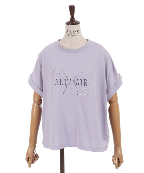 axes femme(アクシーズファム)の「接触冷感エトワールTシャツ(Tシャツ/カットソー・レディース・ホワイト/ラベンダー/サックスブルー/チャコール/ワイン・FREE)」の14枚目の写真
