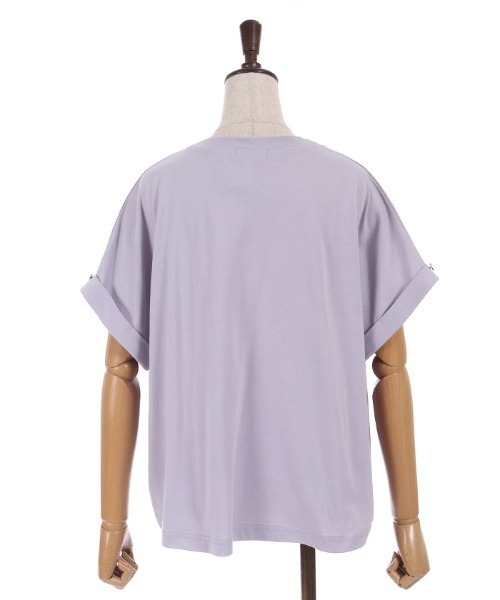 axes femme(アクシーズファム)の「接触冷感エトワールTシャツ(Tシャツ/カットソー・レディース・ホワイト/ラベンダー/サックスブルー/チャコール/ワイン・FREE)」の16枚目の写真
