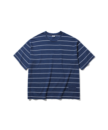 Denim Striped Tee - White