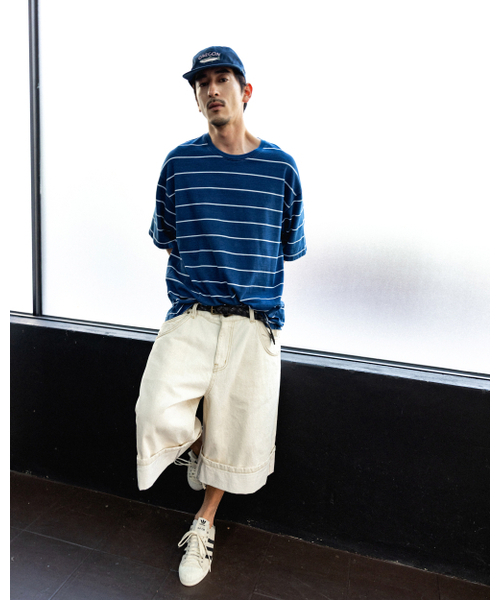 ANGLAN(アングラン)の「Denim Striped Tee - White(Tシャツ/カットソー・メンズ・その他・1/2)」の7枚目の写真