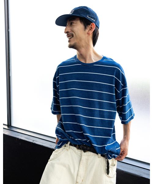 ANGLAN(アングラン)の「Denim Striped Tee - White(Tシャツ/カットソー・メンズ・その他・1/2)」の6枚目の写真