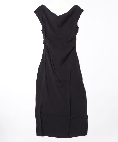 YUGA(ユーガ)の「YUGA_YGMC Korean-style French sleeve, slit, I-line dress(ワンピース・レディース・ライトブルー/オフホワイト/ブラウン/ブラック・FREE)」の3枚目の写真