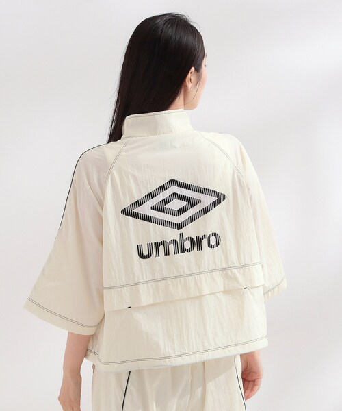 UMBRO(アンブロ)の「◆【umbro/アンブロ】シアーナイロン5分袖ZIPアップブルゾン(ブルゾン・レディース・ブラック/アイボリー・99)」の7枚目の写真