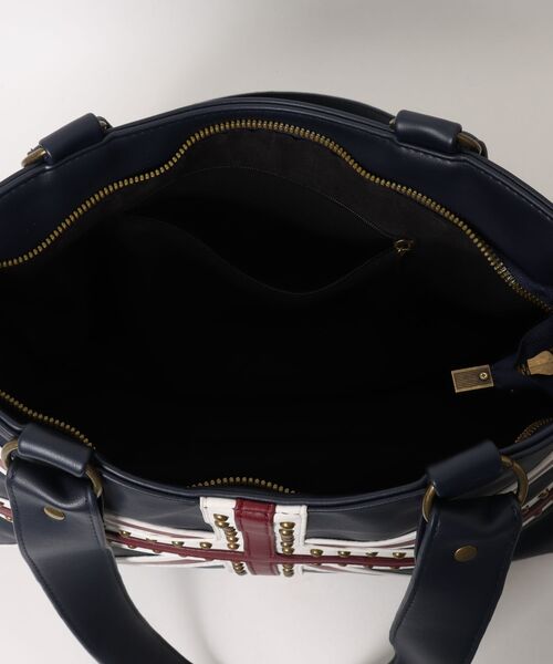 SPINNS（スピンズ）の「合皮ショルダーバッグ/ユニオンジャック（ショルダーバッグ・レディース・ネイビー・ONESIZE）」の3枚目の写真