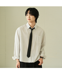 26 SS セミクロップライトウェイトストライプシャツ (5カラー)