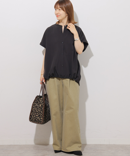 JOURNAL STANDARD relume（ジャーナルスタンダード　レリューム）の「《WEB限定追加3》［2点セット］タンブラーバンドカラーセットアップ（その他パンツ・レディース・ネイビー/ブラック・38/36）」の9枚目の写真