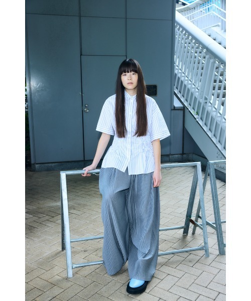 ENFOLD(エンフォルド)の「PLEATS RELAX WIDE-PANTS(その他パンツ・レディース・ブラック/杢グレー・38/36)」の6枚目の写真