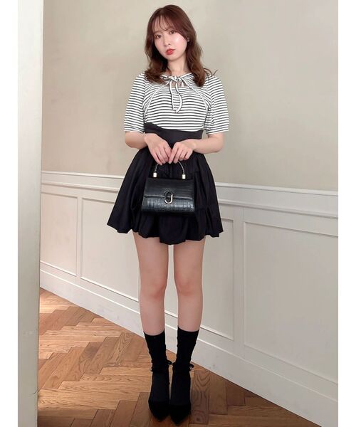 dazzlin(ダズリン)の「バルーンミニスカート(スカート・レディース・オフホワイト/ブラック・MEDIUM/SMALL)」の22枚目の写真