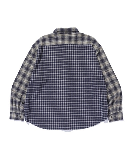 XLARGE(エクストララージ)の「PLAID PANEL L/S SHIRT(シャツ/ブラウス・メンズ・ネイビー/ブラウン・S/M/L/XL)」の12枚目の写真