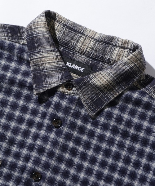 XLARGE(エクストララージ)の「PLAID PANEL L/S SHIRT(シャツ/ブラウス・メンズ・ネイビー/ブラウン・S/M/L/XL)」の13枚目の写真